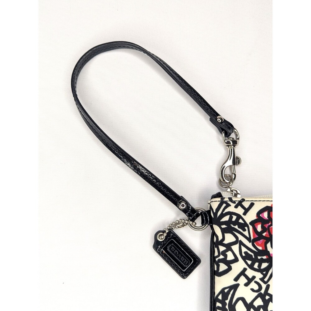 COACH Poppy Wristlet Coin Wallet with Roses - RARE! - Picture 3 of 9